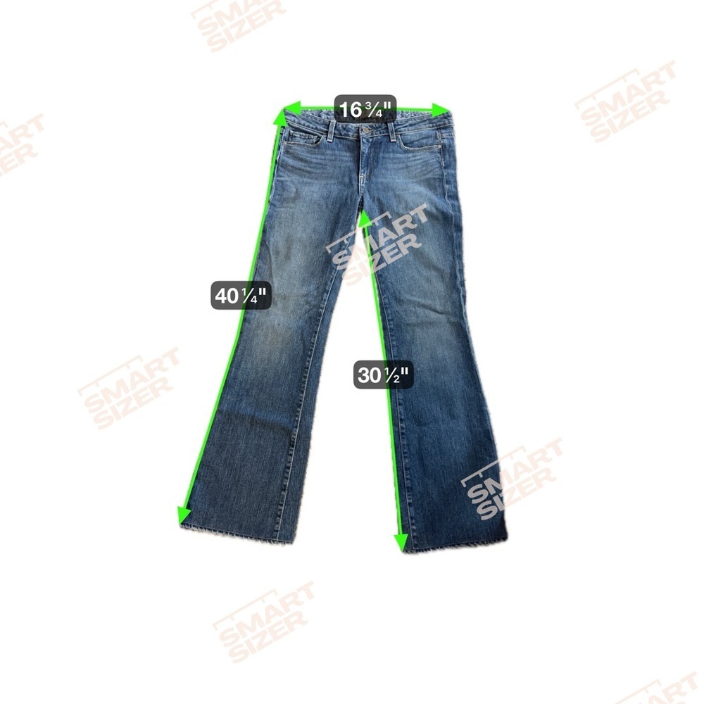 Paige Premium Denim Women's Jeans 31 Blue Straight Leg Embroidered Pockets USA - Picture 10 of 10